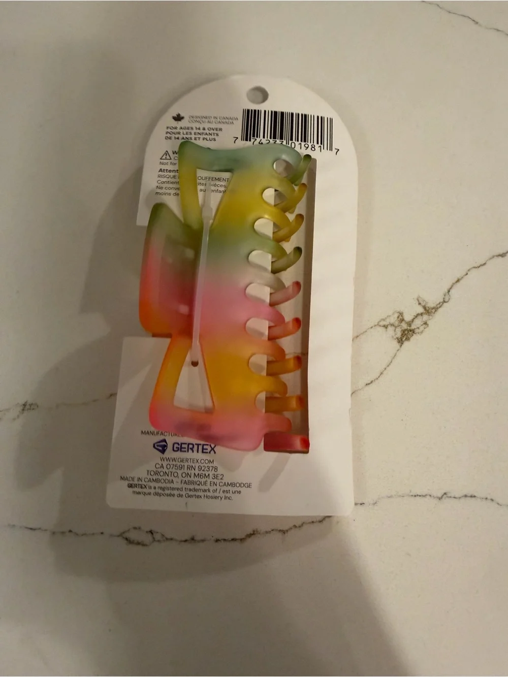 Multi-Color Matte Gradient Claw Clip - Beachy Fade Hair Clip NWT